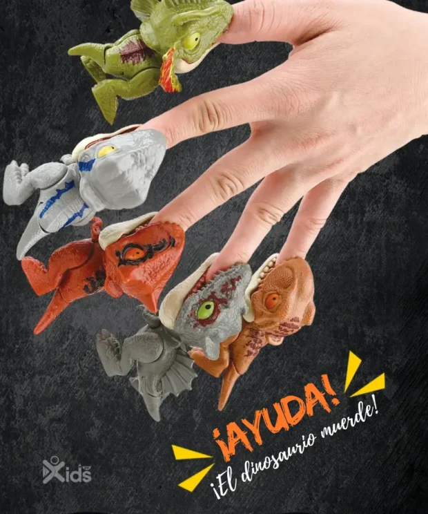 Set de Dinosaurios Jurásicos Dinosaurios Mordelones Muerde Dedos 8 piezas 1